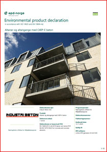 Produkt EPD Altaner og altangange